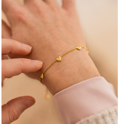 KAYA sieraden Bracelet 'Small hearts' | Stainless Steel