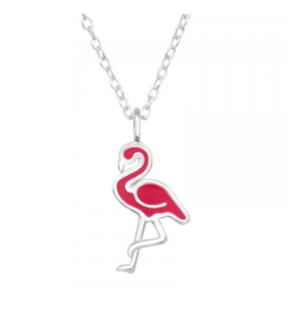 KAYA sieraden Zilveren Kinderketting 'Flamingo'