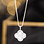 KAYA sieraden Pavé Clover Bracelet and Necklace Set with Letter | Zirconia Crystals