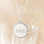 KAYA sieraden Pavé Necklace with Letters I Zirconia Crystals