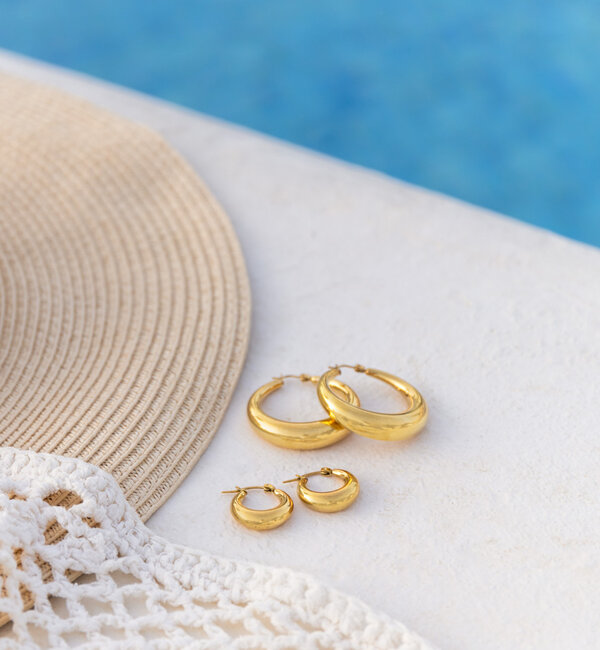 KAYA sieraden Statement hoop earrings ‘Hoops’ 20 mm | Stainless Steel