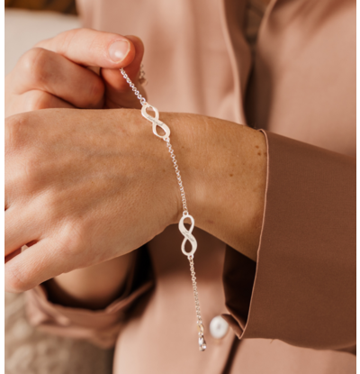 KAYA sieraden Personalized Infinity Bracelet 'Two children'