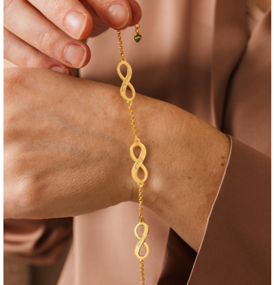 KAYA sieraden Personalized Bracelet '3 Names' Infinity