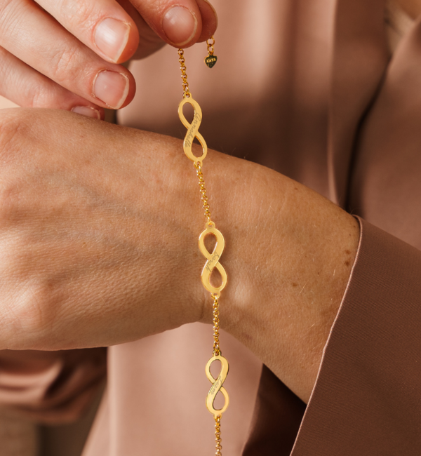 KAYA sieraden Gepersonaliseerde Armband '3 Namen'