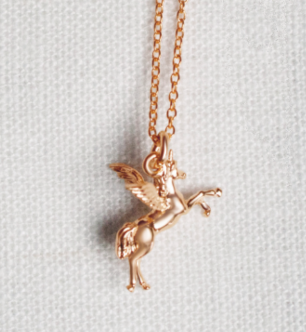 KAYA sieraden Ketting met bedel 'Unicorn' | Rose