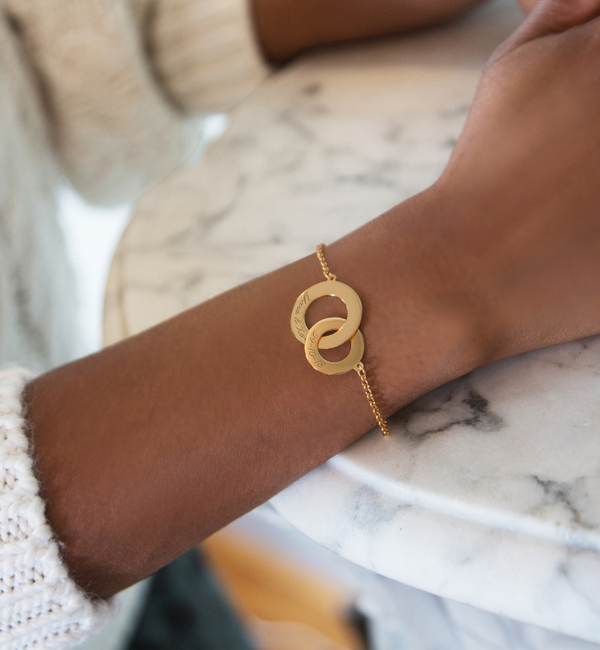 KAYA sieraden Gepersonaliseerde Armband 'Verstrengeld'