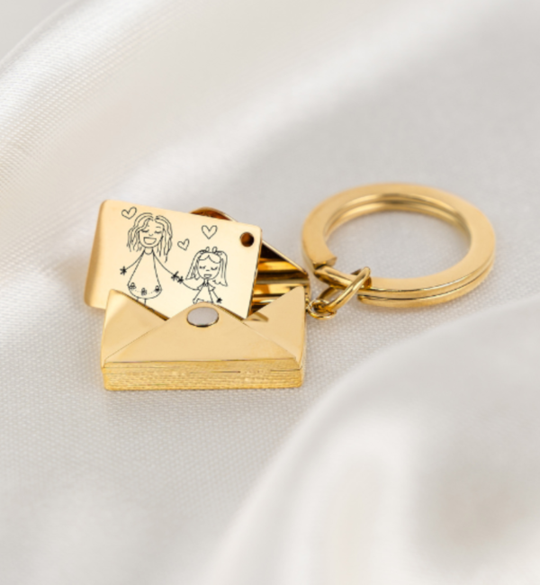 KAYA sieraden Children's drawing Keychain 'Letter'