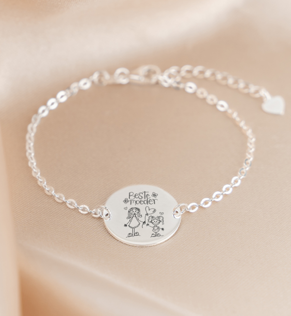 KAYA sieraden Child’s drawing bracelet ‘Elegant Disc’