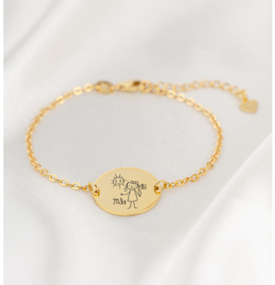 KAYA sieraden Child’s drawing bracelet ‘Elegant Disc’