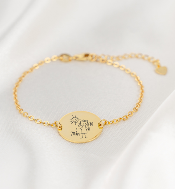 KAYA sieraden Child’s drawing bracelet ‘Elegant Disc’