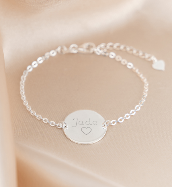 KAYA sieraden Armband 'Elegant Disc' met Gravure