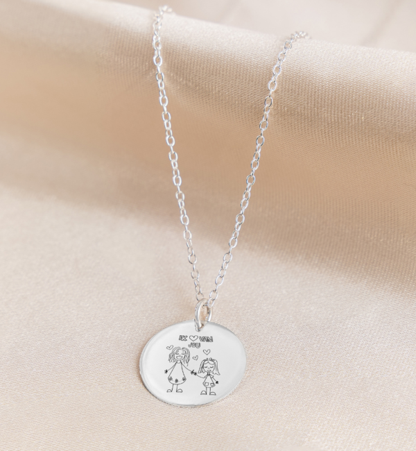 KAYA sieraden Children's Drawing Necklace 'Disc'