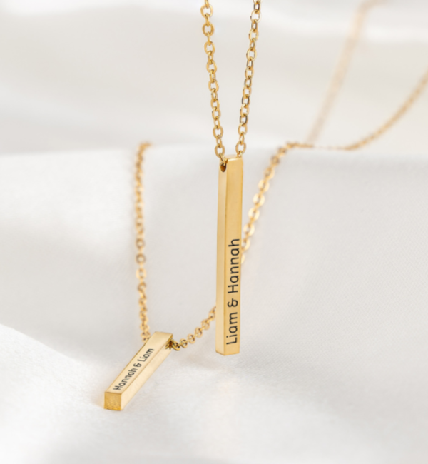 KAYA sieraden Moeder Dochter ketting 'Elegant Bar'