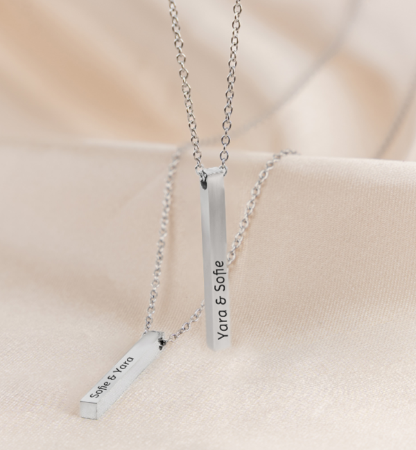 KAYA sieraden Moeder Dochter ketting 'Elegant Bar'