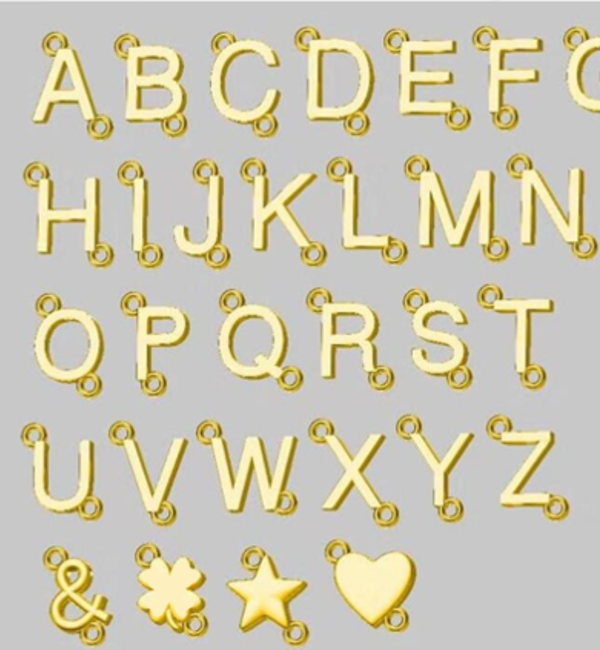 KAYA sieraden Letter chain I 2 slanted letters - Copy