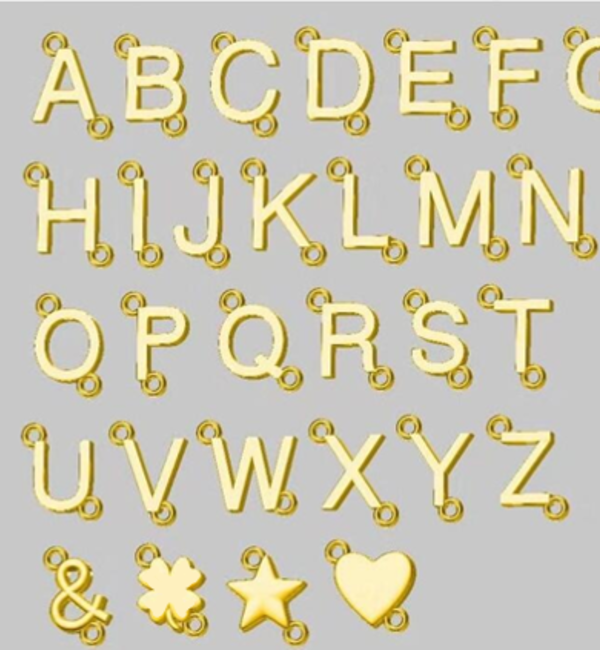 KAYA sieraden Letter ketting I 2 horizontale letters