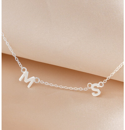 KAYA sieraden Letter chain I 2 slanted letters - Copy