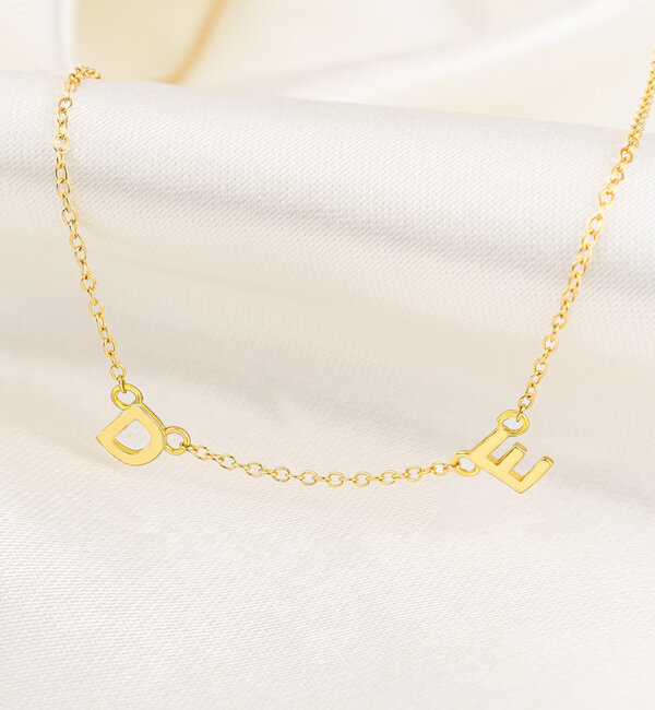 KAYA sieraden Letter chain I 2 slanted letters - Copy