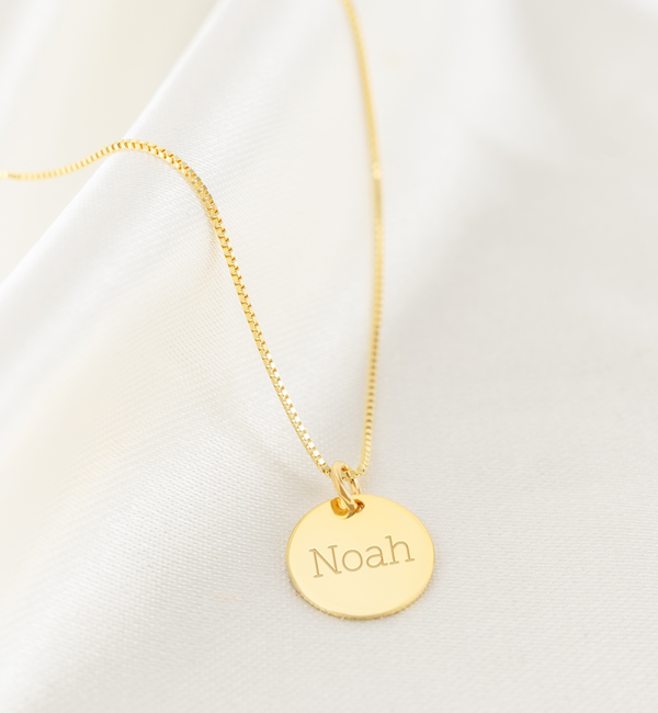 KAYA sieraden Necklace with Name | 12mm disc