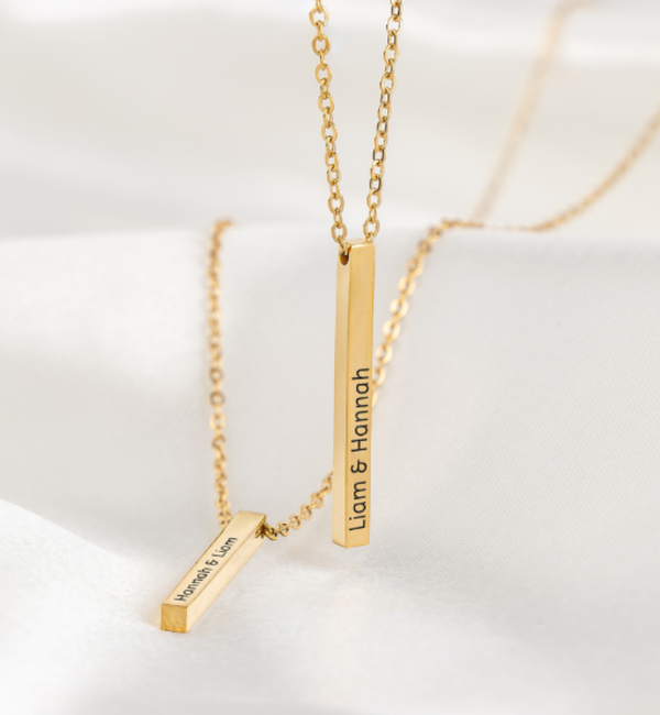 KAYA sieraden Necklace with Engraving 'Elegant Bar' | Stainless Steel - Copy - Copy - Copy