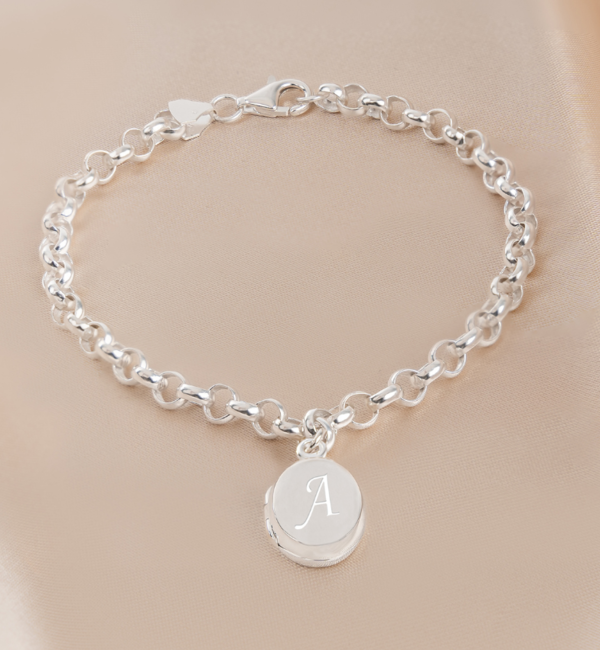 KAYA sieraden Jasseron Armband 'Medaillon Ovaal' met Gravure