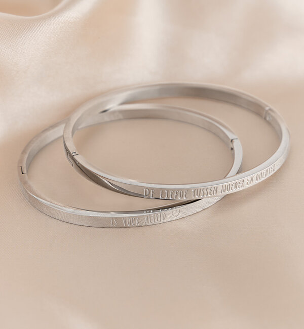 KAYA sieraden Bangle SET 'I' you to the moon & back '(2 pieces)