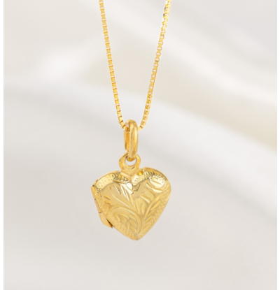 KAYA sieraden Medaillon Ketting  'Vintage Hartje'
