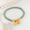 KAYA sieraden Groene Glasparel Armband met Ovaal Slot ‘Festival Pearl’ - Stel zelf samen | Stainless Steel