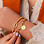 KAYA sieraden Orange Glass Pearl Bracelet with Oval Lock 'Festival Pearl' - Create your own | Stainless Steel