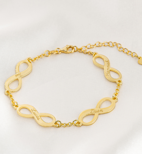 Sieraden Armband 'Infinity' 4 Namen