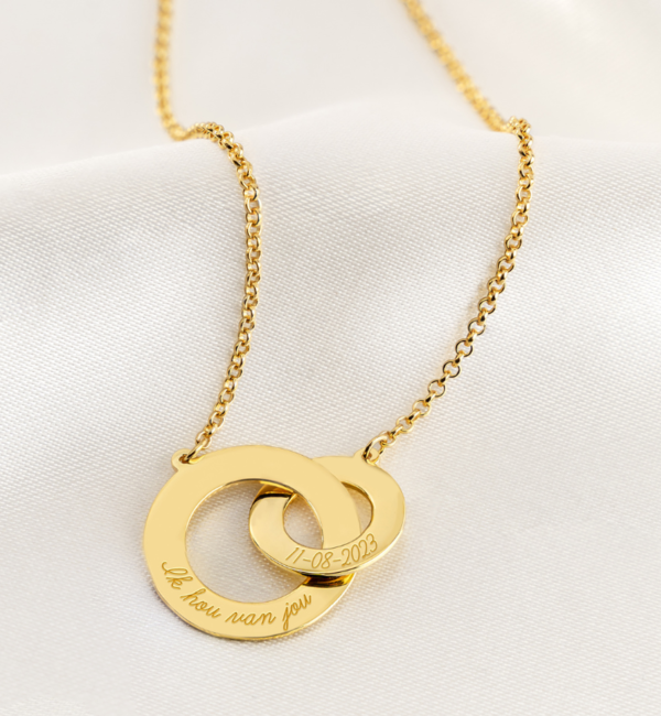 KAYA sieraden Bridal necklace ‘Entwined’ with engraving