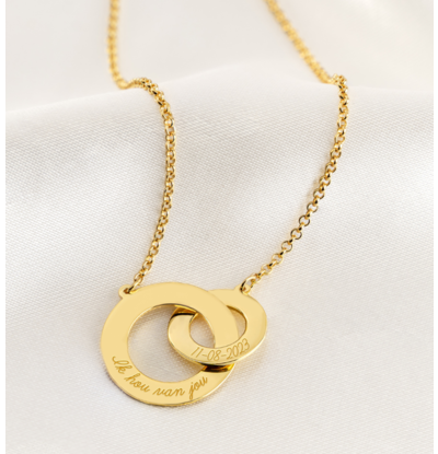 KAYA sieraden Ketting met namen 'Verstrengeld'
