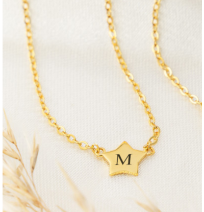 KAYA sieraden Ketting met Initiaal 'Sterretje'