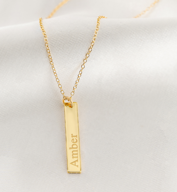 KAYA sieraden Necklace with Name 'Flat Bar'