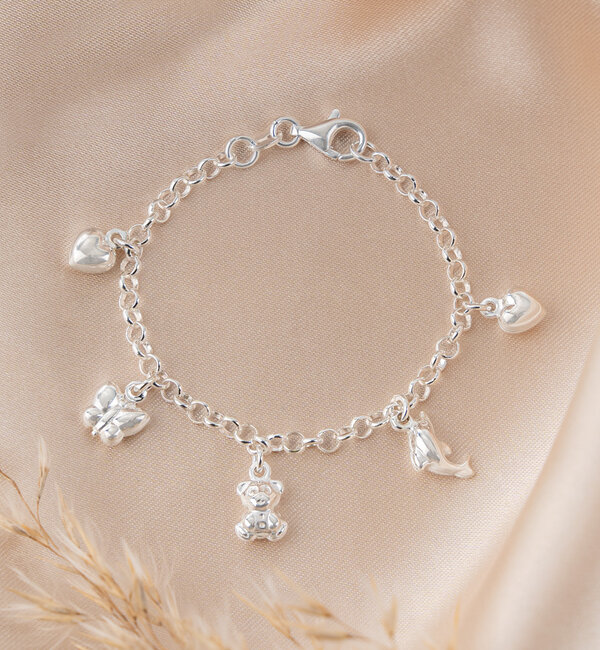 KAYA sieraden Charm bracelet with 5 Symbol Charms