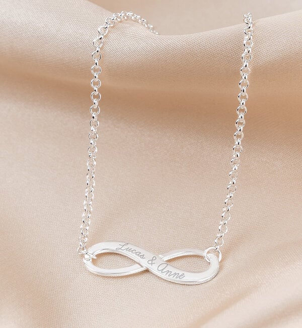 KAYA sieraden Ketting 'Infinity' met Gravure