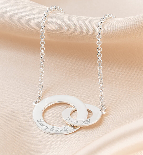 KAYA sieraden Bridal necklace ‘Entwined’ with engraving