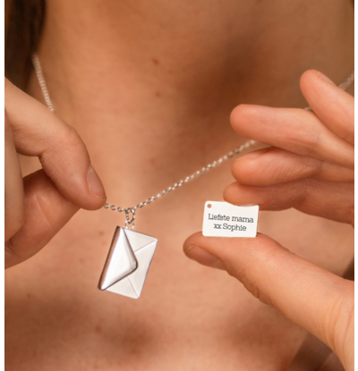 KAYA sieraden BLACK FRIDAY Ketting met Gravure 'Brief' | Stainless steel