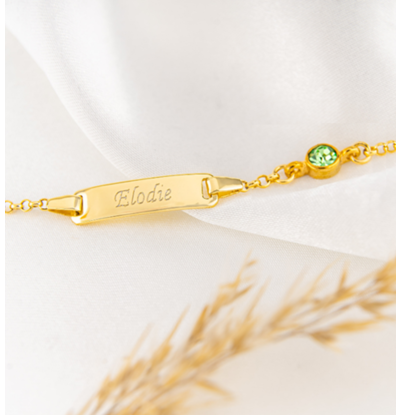 KAYA sieraden Armband 'Classic Bar' met Geboortesteen