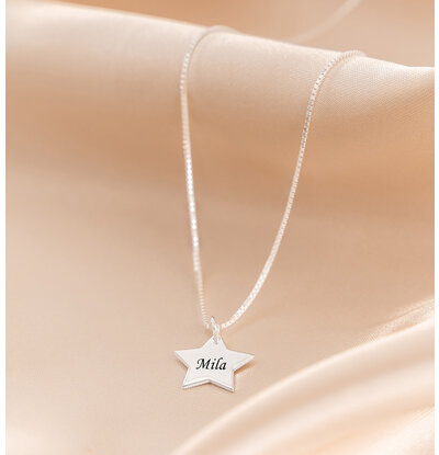 KAYA sieraden Ketting met naam 'Ster'