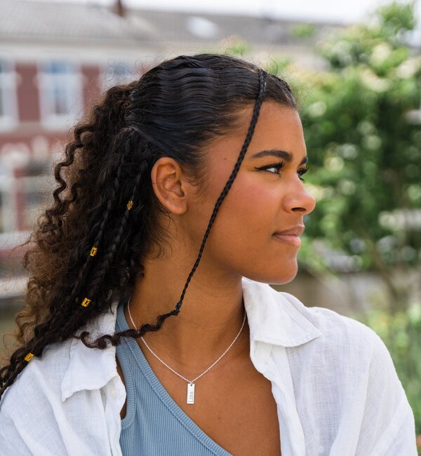 KAYA sieraden Necklace Medium Bar | With extra charm