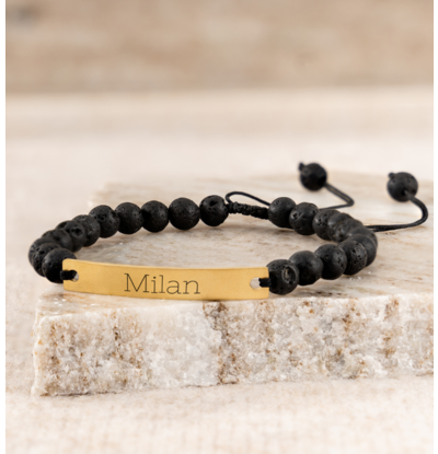 KAYA sieraden Bracelet Men with Engraving | Gold