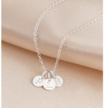 KAYA sieraden Ketting 'Letter Discs' I Kies je Bedels