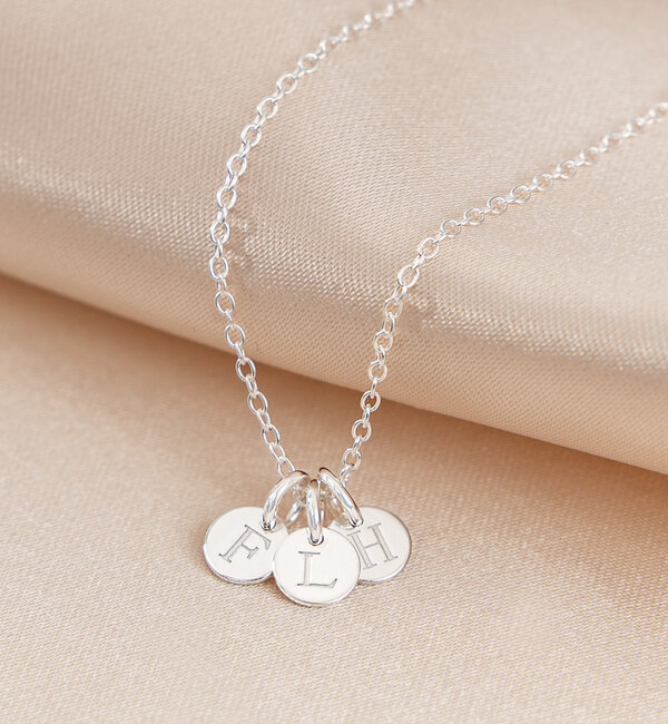KAYA sieraden Ketting met 'Letter Discs' I Kies je Bedels