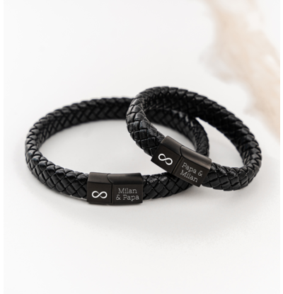 KAYA sieraden Vader & Zoon Armbanden Set I Zwart