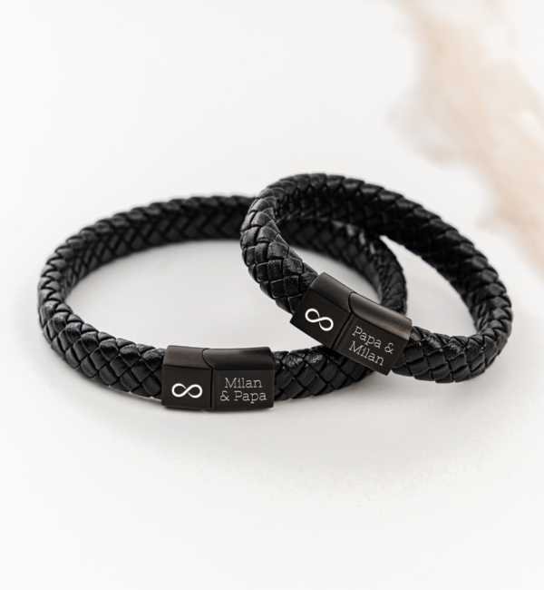 KAYA sieraden Vader & Zoon Armbanden Set I Zwart