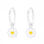 KAYA sieraden Silver children’s earrings ‘Daisies’ with Heart