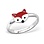 KAYA sieraden Silver Children's Ring 'Red Fox'