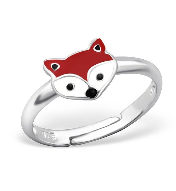 KAYA sieraden Silver Children's Ring 'Red Fox'