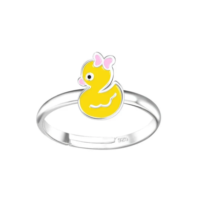 KAYA sieraden Silver children’s ring ‘Rubber Duck’